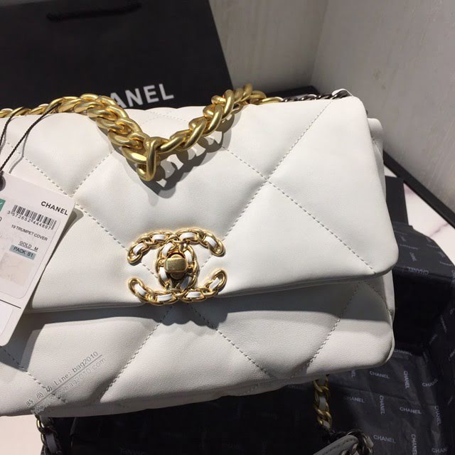 Chanel女包 Chanel秋冬19Bag 小香迷菱格紋 Chanel口蓋包 Chanel鏈條包手拎斜挎包  djc3913